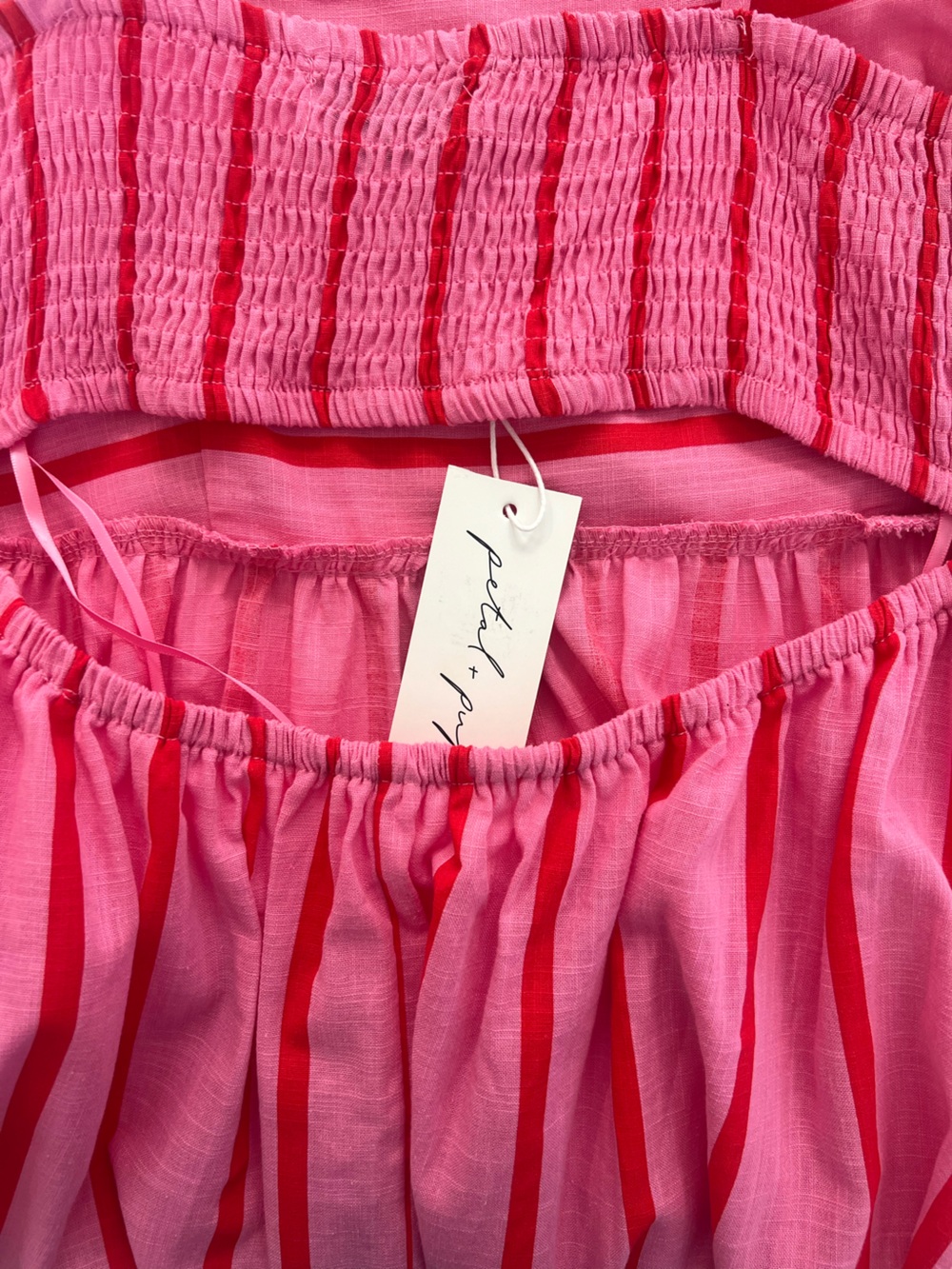 Petal & Pup Pink Striped Sundress with Red Accents - Picture 2 of 6